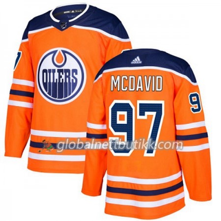 Edmonton Oilers Hockeydrakt Connor McDavid 97 2017-2018 Orange Adidas Authentic - Herre